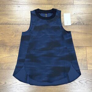 Athleta Top Women XXS Zephyr‎ Blurred Camo Print Tank Featherweight Stretch NWT